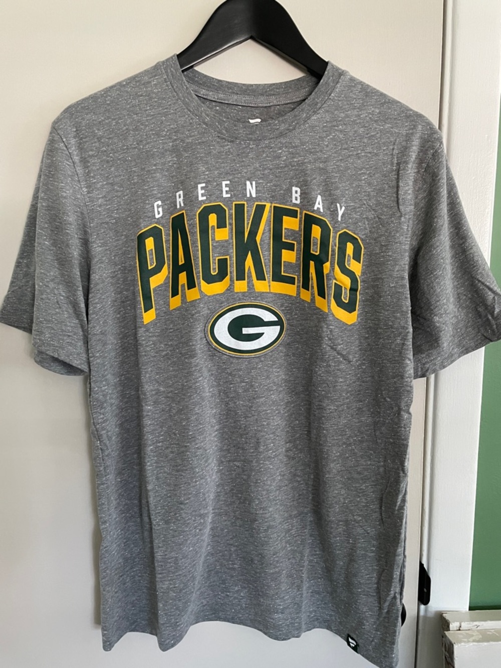 Fanatics Gray Green Bay Packers Short Sleeve Logo Tee